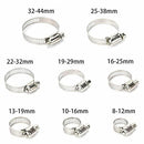 91Hose Clamp with 1pc Z Wrench, Hose Clamp Set Hose clamps Stainless Steel Adjustable Range 8-44mm Worm Gear Hose Clips Kit Fuel Line Clamp screw clamp Perfect for Plumbing, Water Pipe, Automotive and Mechanical Application, Workshop Hardware Workshop Too