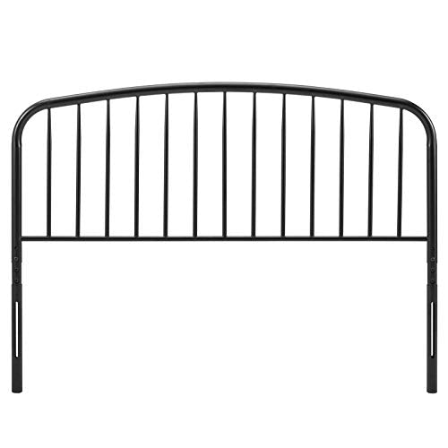 Modway Nova Modern Farmhouse Metal Queen Headboard in Black