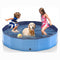 Pet Pool and Bathing Tub - Foldable Kiddie Pool Toys for Toddlers Boys Girls Gifts, Bath Swimming Pool for Large Dogs Cats in Backyard Garden (Blue, 120 x 30cm)