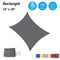 AsterOutdoor Sun Shade Sail Rectangle 16' x 20' UV Block Canopy for Patio Backyard Lawn Garden Outdoor Activities, Graphite