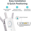 TP-Link AC1750 WiFi Extender (RE450), PCMag Editor's Choice, Up to 1750Mbps, Dual Band WiFi Repeater, Internet Booster, Extend WiFi Range Further, White (UK Version)