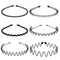 Lurrose 6Pcs Unisex Wavy Headband Metal Hair Hoop Ordinary Headwear Hair Accessories for Women and Men