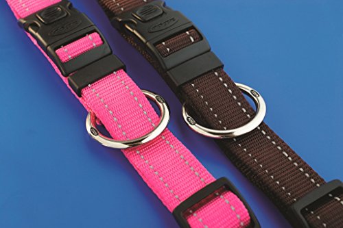 Rogz Classic Reflective Dog Collar Pink Large