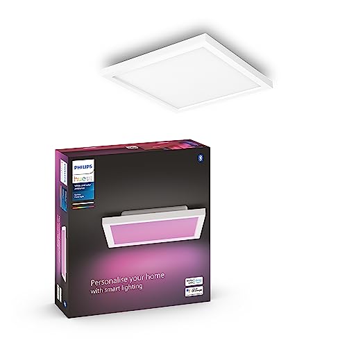 Philips Hue White & Color Ambiance Surimu Panel, 30 x 30 cm, Dimmable, Up to 16 Million Colours, Controllable via App, Compatible with Amazon Alexa (Echo, Echo Dot)