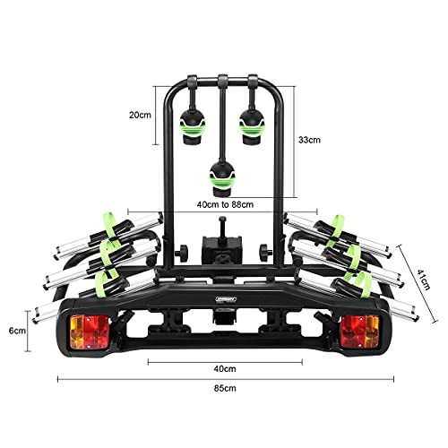 3 Bike Rack Cycle Bicycle Tow Bar Ball Car Truck Hitch Mount Carrier