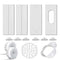 Portable Air Conditioner Window Kit, Portable AC Window kit with 2pack 3m Seal, Sliding AC Vent Kit for Exhaust Hose (5.1"/13cm)