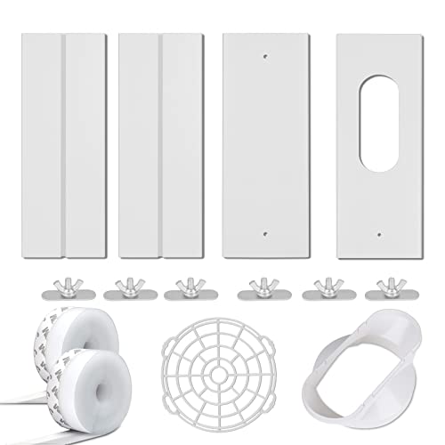 Portable Air Conditioner Window Kit, Portable AC Window kit with 2pack 3m Seal, Sliding AC Vent Kit for Exhaust Hose (5.1"/13cm)