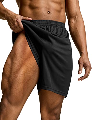 TSLA 2PACK Men's 2 in 1 Active Running Shorts, Quick Dry Exercise Workout Shorts, Gym Training Athletic Shorts with Pockets MBH02-KGY Medium