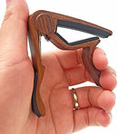 Guitar Capo for Acoustic and Electric Guitars - Rosewood with 5 Picks