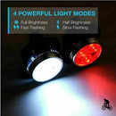 Rechargeable Waterproof Bicycle Bike LED Front Rear Tail Lights USB Mount