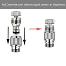 Dishwasher,Washer Snap Coupling Adapter,Shower Hose, Garden Hose(3/4GHT) Quick Connection, for Bathroom/Kitchen,Sink to Hose Adapter Faucet Hose, Sink Quick-fit Attachment (Quick-Connect)