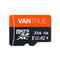 Vantrue 256GB microSDXC UHS-I U3 4K UHD Video High Speed Transfer Monitoring SD Card with Adapter for Dash Cams, Body Cams, Action Camera, Smartphone, Tablet, Surveillance & Security Cams