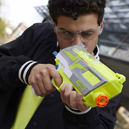 Nerf Hyper Impulse-40 Blaster, 30 Nerf Hyper Rounds, Spring-Open Instant Reload Hopper, Up to 110 FPS Velocity, Eyewear Included