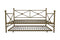 DHP Lina Metal Daybed with Trundle, Full Size Sofa Bed Frame, Gold