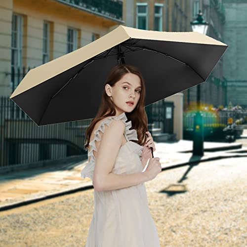 Kwude Compact Mini Travel Umbrella - Lightweight, Portable, and Windproof Sun & Rain Umbrella with 99% UV Protection - Perfect for Women, Men, and Kids on-the-go (Graphite Black)