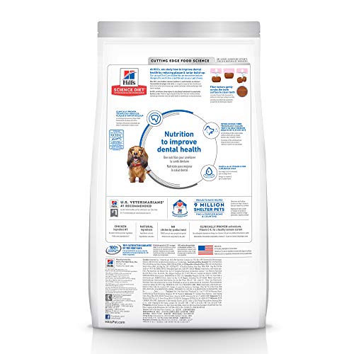 Hill's Science Diet Oral Care Adult, Chicken Rice & Barley Recipe, Dry Dog Food for Dental Health, 12kg bag