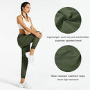 Libin Women's Cargo Joggers Lightweight Quick Dry Hiking Pants Athletic Workout Lounge Casual Outdoor, Army Green M