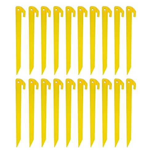 20x Heavy Duty Plastic Tent/Awning pegs, Tent Stakes, Sand Stakes for Beach, 300mm / 12Inch Length, Camping Caravan