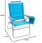 Rio Beach 17" Extended Height 4-Position Folding Beach Chair, Aluminum, Turquoise