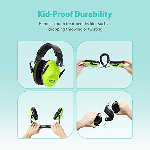 Dr.meter Ear Muffs for Noise Reduction 27NRR Noise Cancelling Headphones for Kids with Adjustable Head Band, EM100 Hearing Protection Earmuffs for Football Game, Concerts, Air Shows, Fireworks
