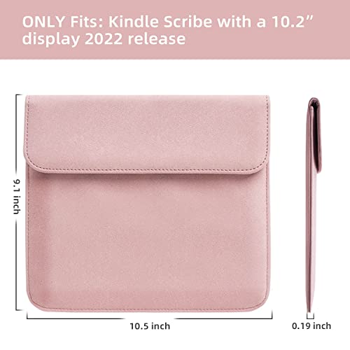 WALNEW Sleeve for 10.2-inch Kindle Scribe(2022 Released)，Protective Pouch Bag Case Cover with Pen Holder for 10.2” Kindle Scribe E-Reader