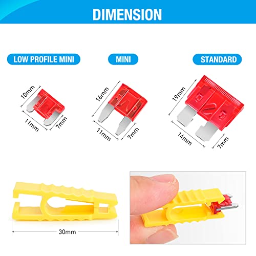 Nilight - 50019R 272pcs Standard & Mini & Low Profile Mini Blade Fuse Assortment, 2A 5A 10A 15A 20A 25A 30A 35A Replacement Fuses for Car Boat Truck SUV Automotive