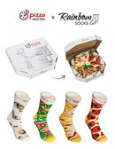 PIZZA SOCKS BOX 4 pairs MIX Hawaii Italian Pepperoni Cotton Socks XL Made In EU