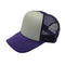 Craftman High Crown Foam Front Mesh Back Classic Sun hat with Adjustable Snapback for Men and Women(Purple/White)