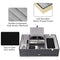 Mens Valet Box，2 Layers Dresser Top Nightstand Organizers, EDC Dump Tray, Catch All Tray, Jewelry Storage Box with Large Charging Station for Jewelry Key Wallet and Phone Black