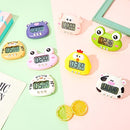 8 Pieces Cartoon Digital Kitchen Timer Small Animal Countdown Timer Decorative Magnetic Timer Visual Cute Cooking Timer with on and Off Switches for Kitchen Classroom Accessories, 8 Styles