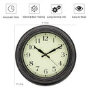 eYotto 9" Black Kitchen Wall Clock, Silent Quartz Battery Operated Retro Round Clock Decor for Home and Living Room Office Bedrooms (23 cm)