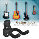 iDopick 4 Pack Guitar Hanger Hook Wall Mount, Musical Instruments Stand for Hanging All Size Guitars, Bass, Mandolin, Banjo