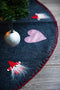 HEITMANN DECO Round Felt Tree Blanket – Protection Against Pine Needles – Christmas Tree mat with Christmas Motif – Grey