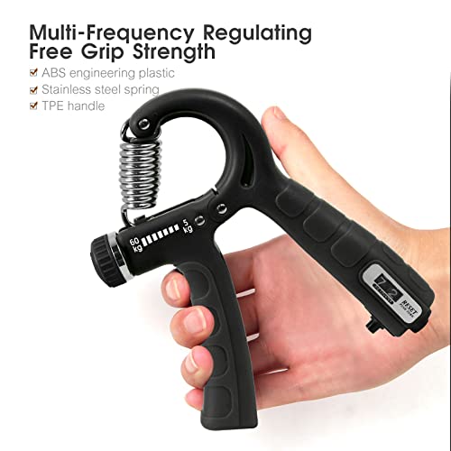 ADVWIN Grip Strength Trainer with Counter, Hand Grip Strengthener, Adjustable Resistance 5-60kg 1Pack