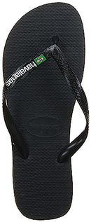 Havaianas Brasil Logo Men's Slippers, Black/black, 11/12 US