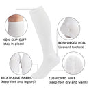 Athlemo 6Pairs Bamboo Moisture Wicking Compression Socks 8-15 mmHg for Men Knee High Socks 2Black2Grey2White 9-11, 2black2grey2white, 9-11