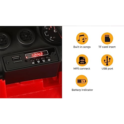 Mazam Kids Ride On Car with Remote Control Mercedes-Benz AMG GTR Licensed Electric Toy Car Red