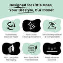 Disposable Splat Mat for Under High Chair - Tameler 30 Pack 35'' x 43'' High Chair Floor Mats for Babies, Waterproof Splash Mats, Disposable Placemats for Home & Restaurant, Baby Led Weaning Supplies