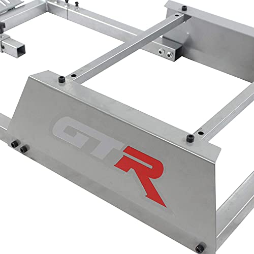 GTR Simulator GTA-S-S105LBKRD GTA Model Silver Frame with Black/Red Real Racing Seat, Driving Simulator Cockpit Gaming Chair with Gear Shifter Mount