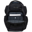KENNETH COLE 5708145 Cole Reaction Pack-of-All-Trades' Multi-Pocket 17.0” Laptop & Tablet Business Travel Backpack, Black, One Size