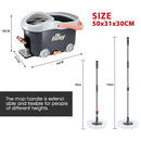 Mop and Bucket Set Spin Mop Bucket with 4 Microfiber Mop Head & Extended Handle, 360 Stainless Steel Spinning Mops System for Floor Cleaning