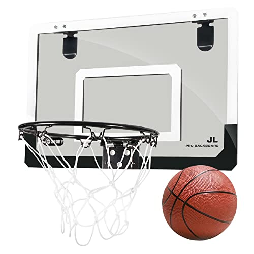 Over The Door Mini Basketball Hoop Indoor Bedroom Wall Mounted Hang On Toy for Kids Basketball Backboard Set with Ball & Air Pump