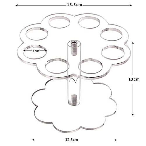 8 Holes Ice Cream Cone Holder Stand,Waffle Cupcake Sugar Cone Holder Stand,Acrylic Ice Cream Cone Holder Stand,for Weddings,Birthday Parties