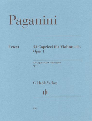 パガニーニ: 24のカプリス Op.1/原典版 (ボーイング、運指等注釈付きと注釈無しの2冊組み)/ヘンレ社/バイオリン教本