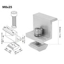 Solar Mount Z Brackets, Glossy Finish Standard Size 10PCS Lightweight PV Mounting Side Clamps Easy To Install for Panel Installation (35mm)