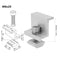 Solar Mount Z Brackets, Glossy Finish Standard Size 10PCS Lightweight PV Mounting Side Clamps Easy To Install for Panel Installation (35mm)