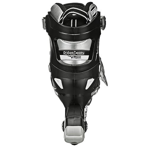 (Black/White) - Roller Derby Boy's V-Tech 500 Button Adjustable Inline Skate