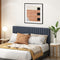 Furinno Roanne Upholstered Tufted Headboard, Queen, Denim