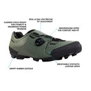 SHIMANO SH-XC300 High Value XC Mountain Bike Shoe, Olive, 8.5-9 Men (EU 43)