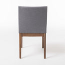 Christopher Knight Home Kwame Fabric/Walnut Finish Dining Chairs, 2-Pcs Set, Dark Grey